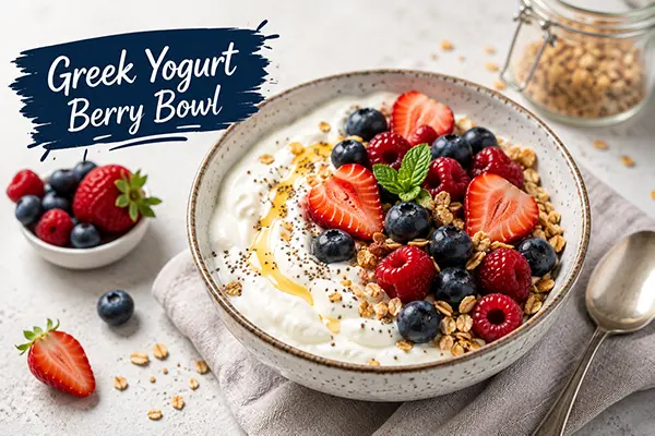 Greek yogurt berry bowl